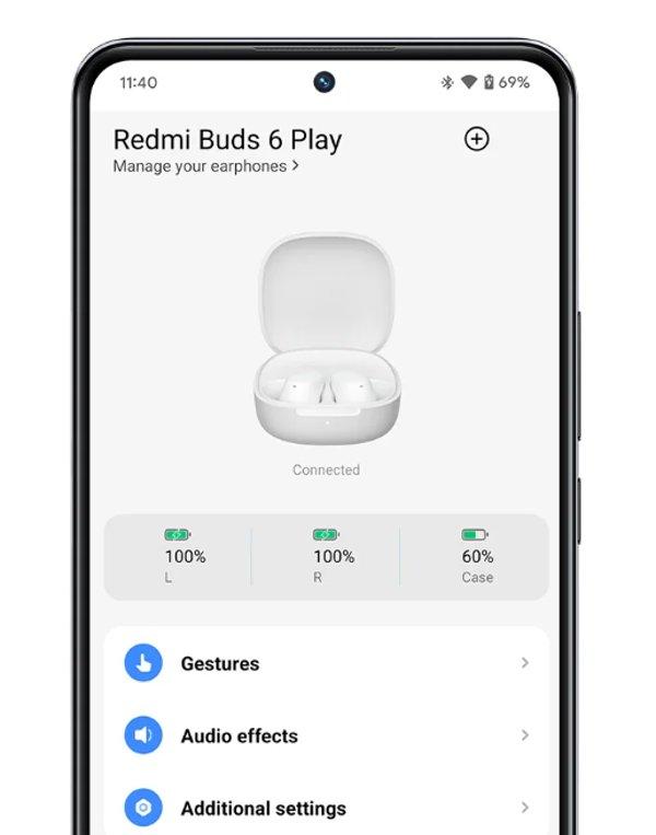 XIAOMI Redmi Buds 6 Play White slušalice