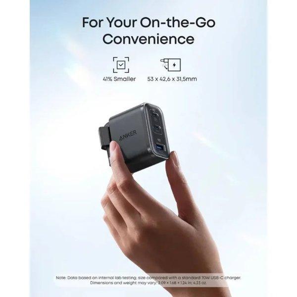 Anker Nano Charger (70W, 3 Ports) Black