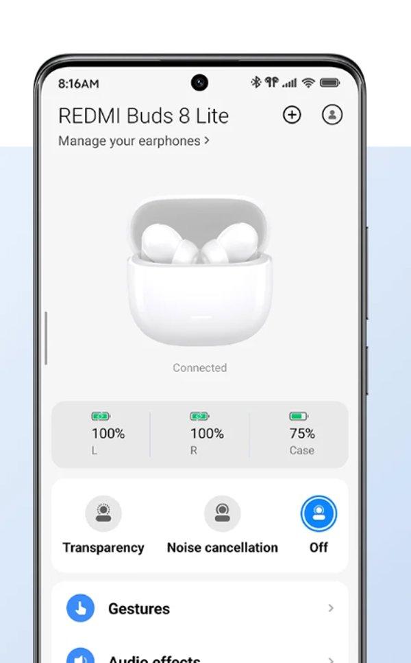 XIAOMI Buds 8 lite White slušalice