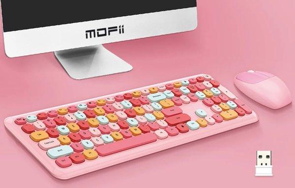 MOFII 666 2.4G Wireless Set Pink