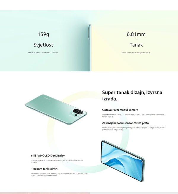 Xiaomi Mi 11 Lite 5G 6GB 128GB Mint Green