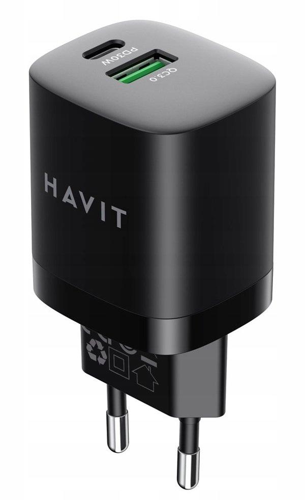 HAVIT UC30 EU USB-A USB-C punjač (Crna)