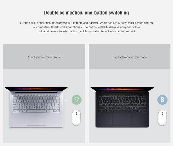 Xiaomi Mi DualMode Wireless Mouse Silent edition Black