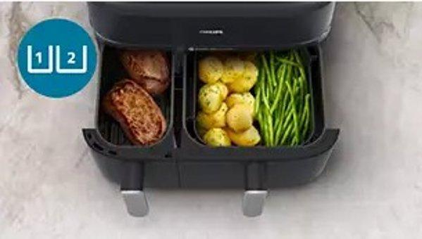 Philips NA555/00 Steam Airfryer Dual Basket 