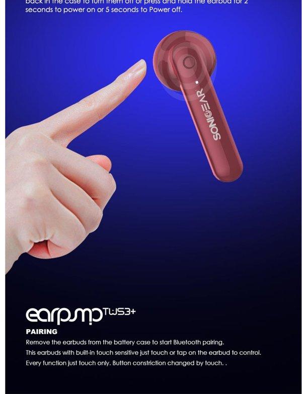 SONICGEAR EARPUMP TWS 3+ Black