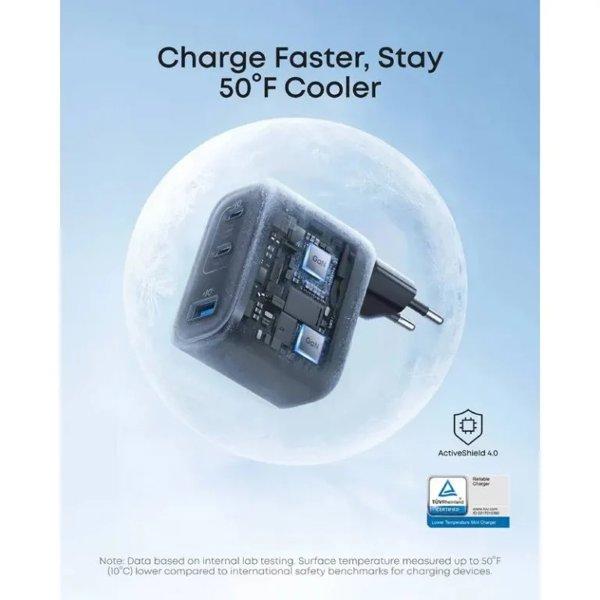 Anker Nano Charger (70W, 3 Ports) Black