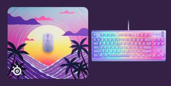 SteelSeries QcK L Neon Sunset podloga