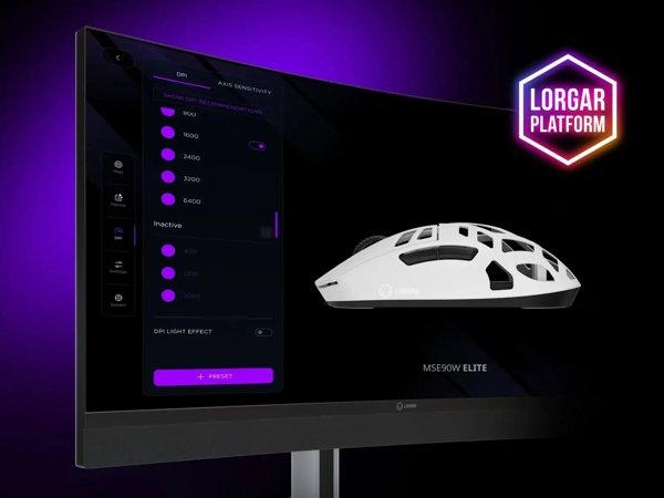 Lorgar Elite MSE90W Black gaming miš