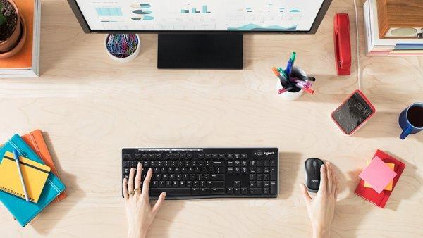 Logitech MK270 Black English International (QWERTY) tastatura i miš