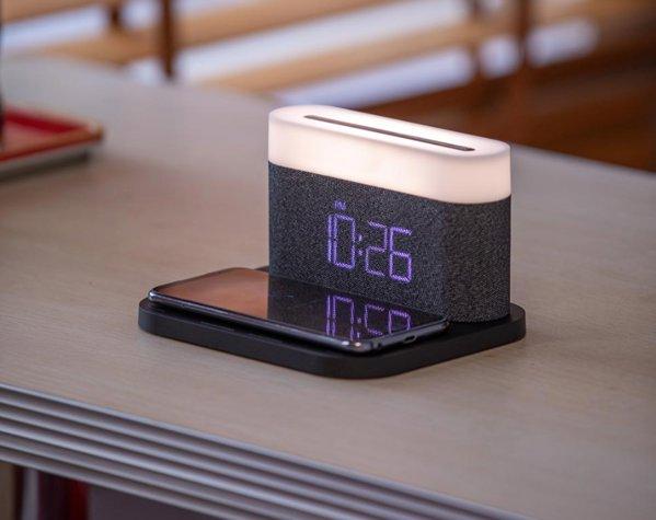 Moye Aurora Lamp with Clock and Wi-Fi Charger