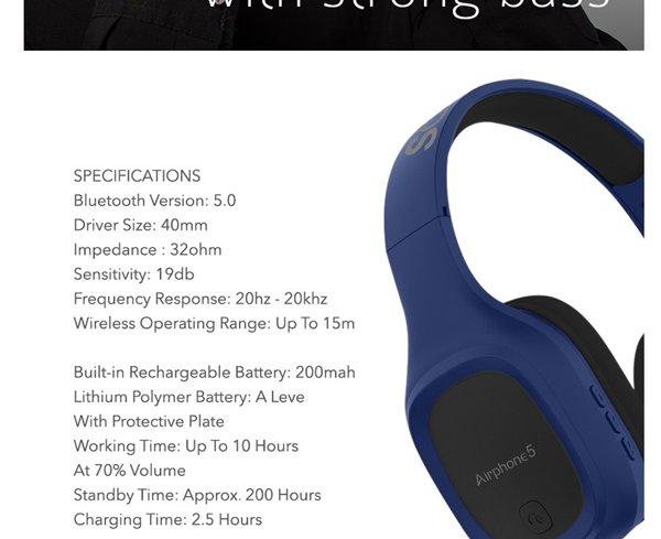 SONICGEAR AIRPHONE 5 (2019) W.Gold