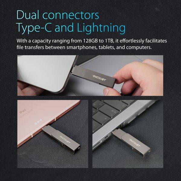Patriot iLux Stick Type-C 128GB Smart Backup Solution