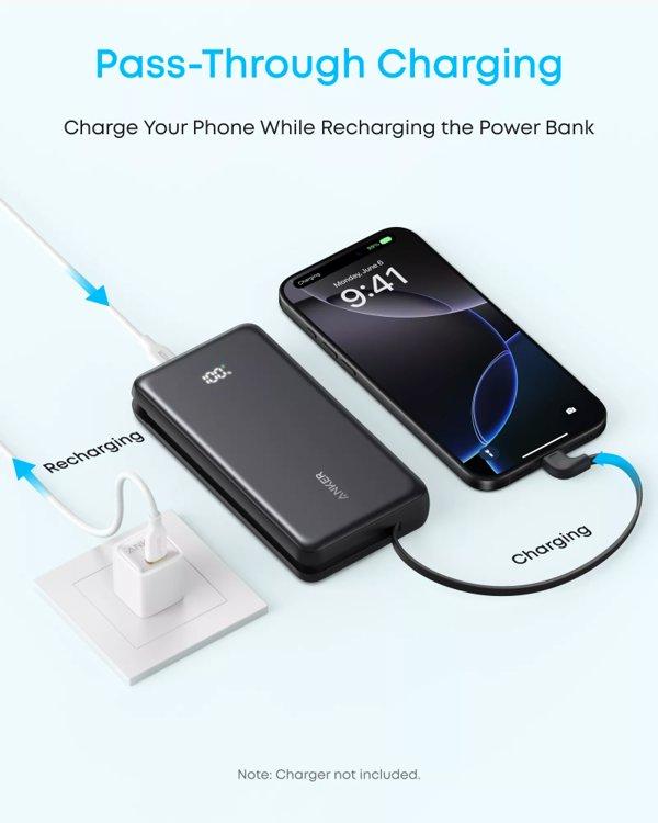 Anker Zolo Power Bank (20K, 22.5W, USB-C Cable)