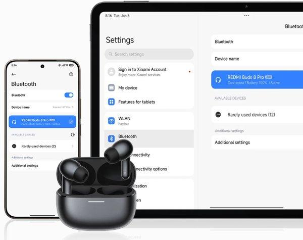 XIAOMI Redmi Buds 8 Pro Obsidian Black slušalice