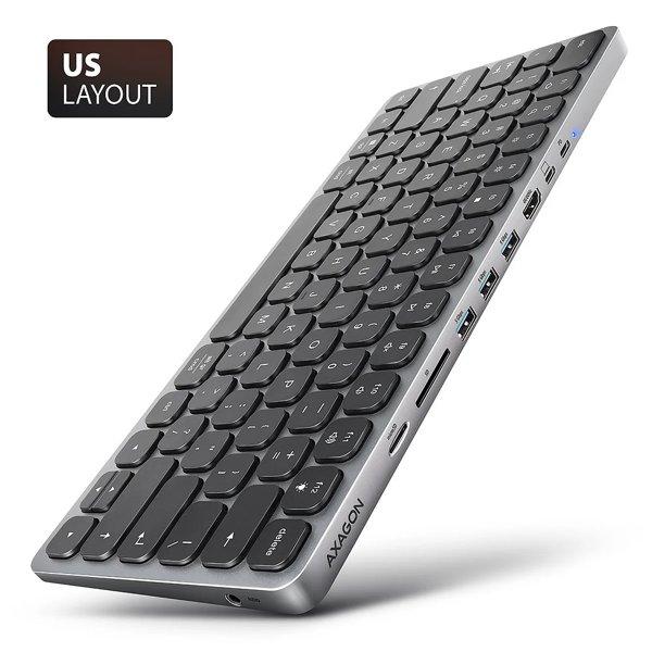 Axagon HMC-KB-US 9-u-1 tastatura i hub