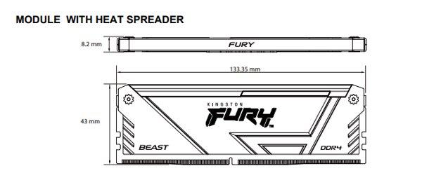 Kingston  FURY Beast 16GB DDR4 RGB