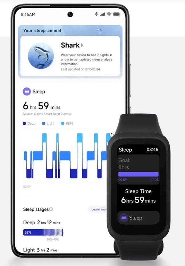 XIAOMI Mi Smart Band 9 Active Black smartwatch