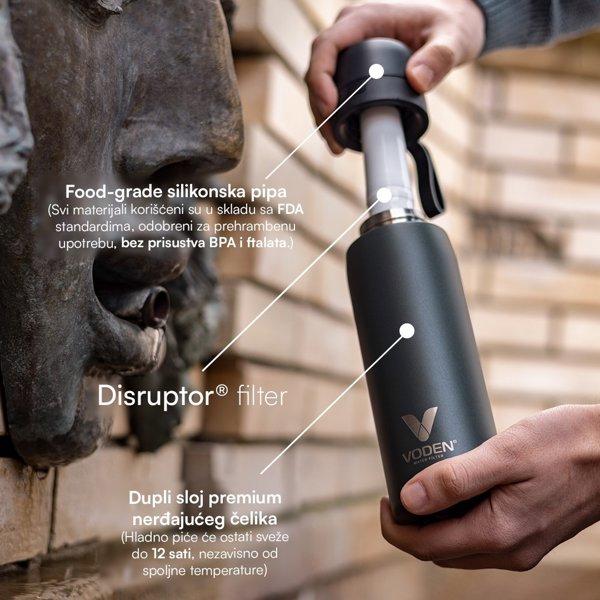 Voden Flašica sa Filterom 0.5l – Forest Green