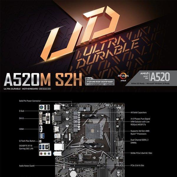 Gigabyte A520M S2H rev. 1.0