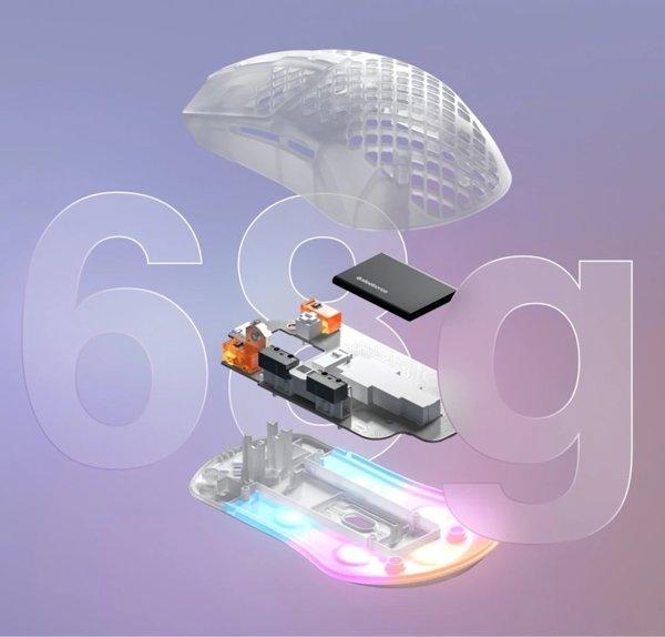 SteelSeries AEROX 3 Wireless Ghost