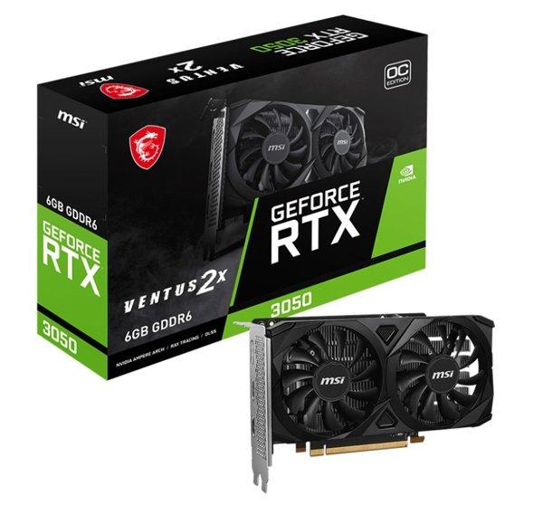 MSI VENTUS RTX 3050 2X E 6G OC grafička kartica