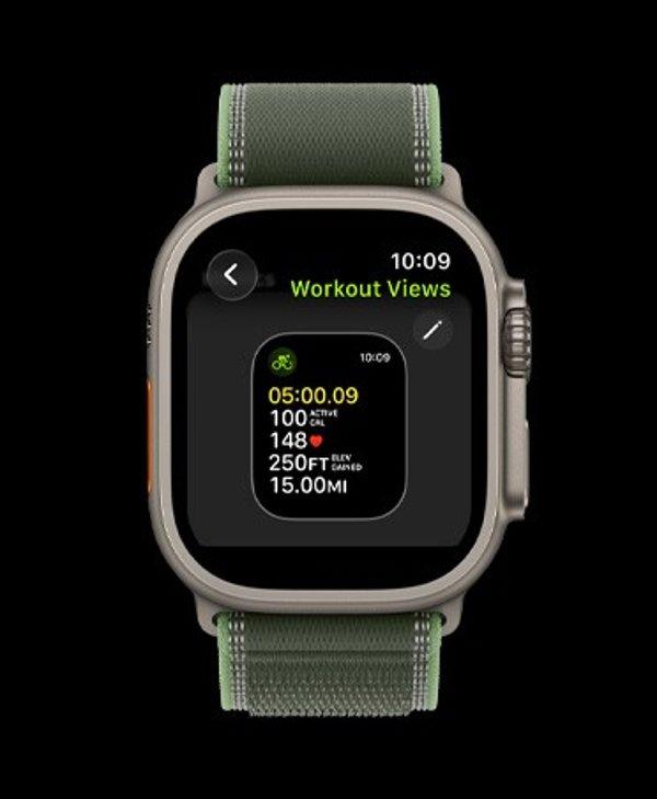 Apple Watch Ultra 3&nbsp;Cellular&nbsp;49mm Natural Titanium (Blue - Bright Blue Trail Loop) - M / L