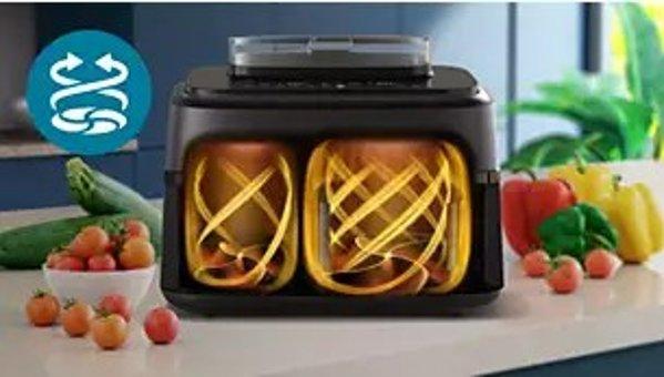 Philips NA555/00 Steam Airfryer Dual Basket 