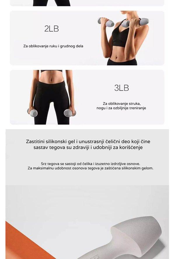 Xiaomi CLASSIC WOMENS WAVE DUMBBELLS 1kg x 2