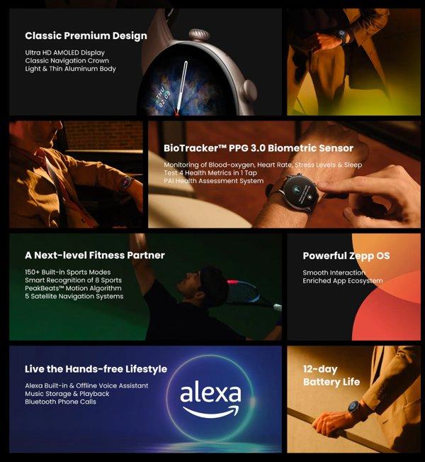 Amazfit GTR 3 Pro&nbsp;Black smartwatch