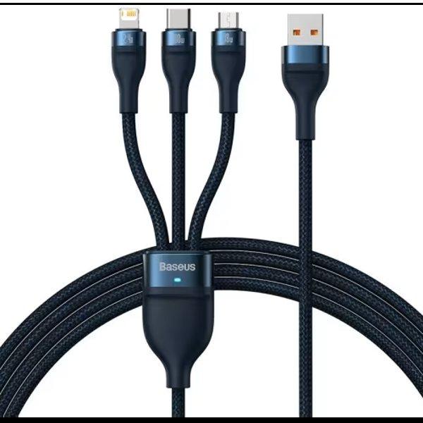 Baseus Flash 3-in-1 100W 1.2m Blue