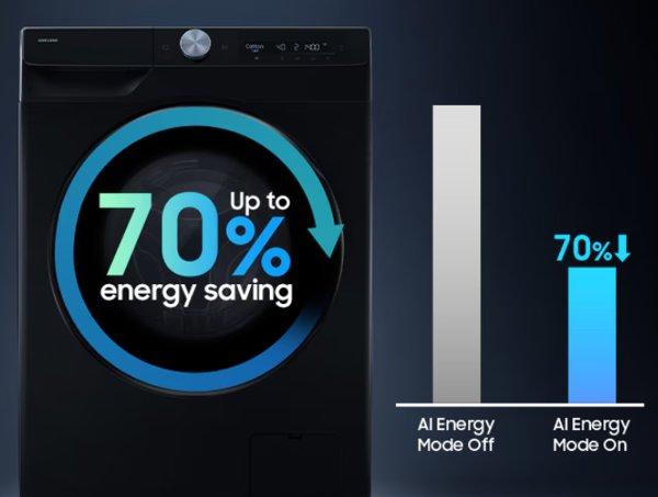 Samsung veš mašina (kombinovana) AI Wash 10kg + 6kg (Crna)