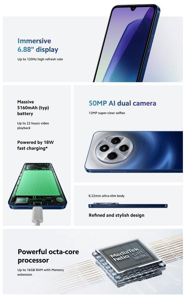 Xiaomi REDMI 14C 4GB 128GB STARRY BLUE