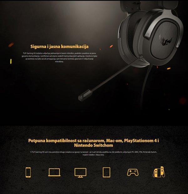 ASUS  TUF GAMING H3 Crne/Sive