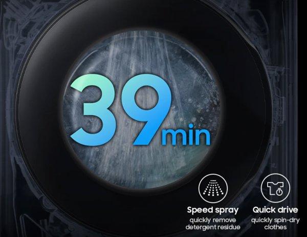 Samsung veš mašina (kombinovana) AI Wash 10kg + 6kg (Crna)