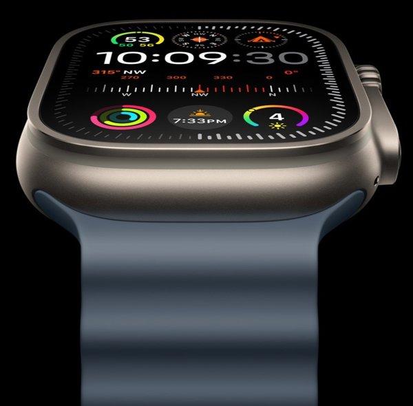 Apple Watch Ultra 3&nbsp;Cellular&nbsp;49mm Natural Titanium (Blue - Bright Blue Trail Loop) - M / L