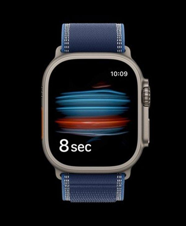 Apple Watch Ultra 3&nbsp;Cellular&nbsp;49mm Natural Titanium (Blue - Bright Blue Trail Loop) - M / L