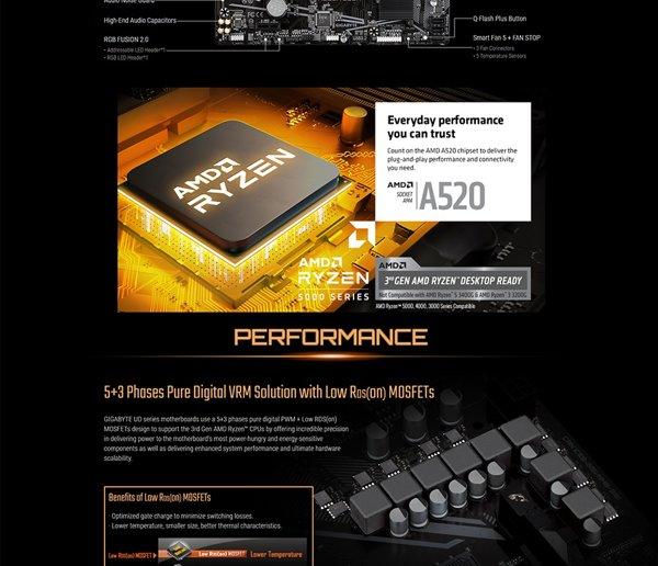 Gigabyte A520M DS3H rev. 1.0
