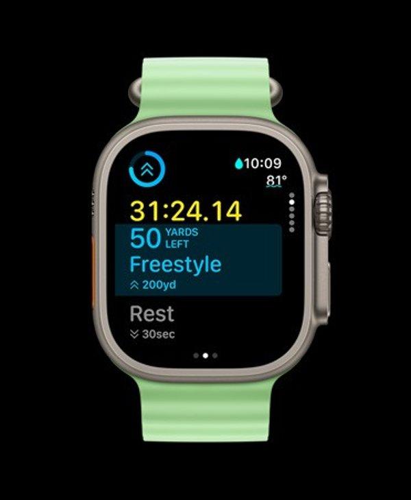 Apple Watch Ultra 3&nbsp;Cellular&nbsp;49mm Natural Titanium (Blue - Bright Blue Trail Loop) - M / L
