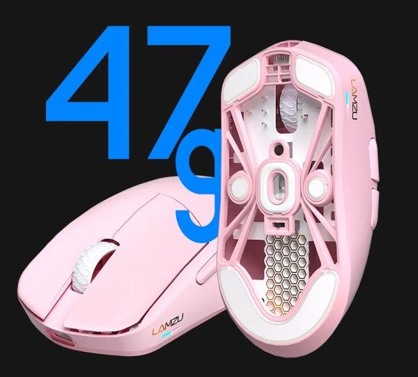 Lamzu Maya X Light Pink gaming miš