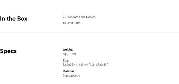 Insta360 X4 Air Standard Lens Guards&nbsp;
