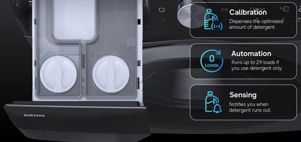 Samsung veš mašina (kombinovana) AI Wash 10kg + 6kg (Crna)