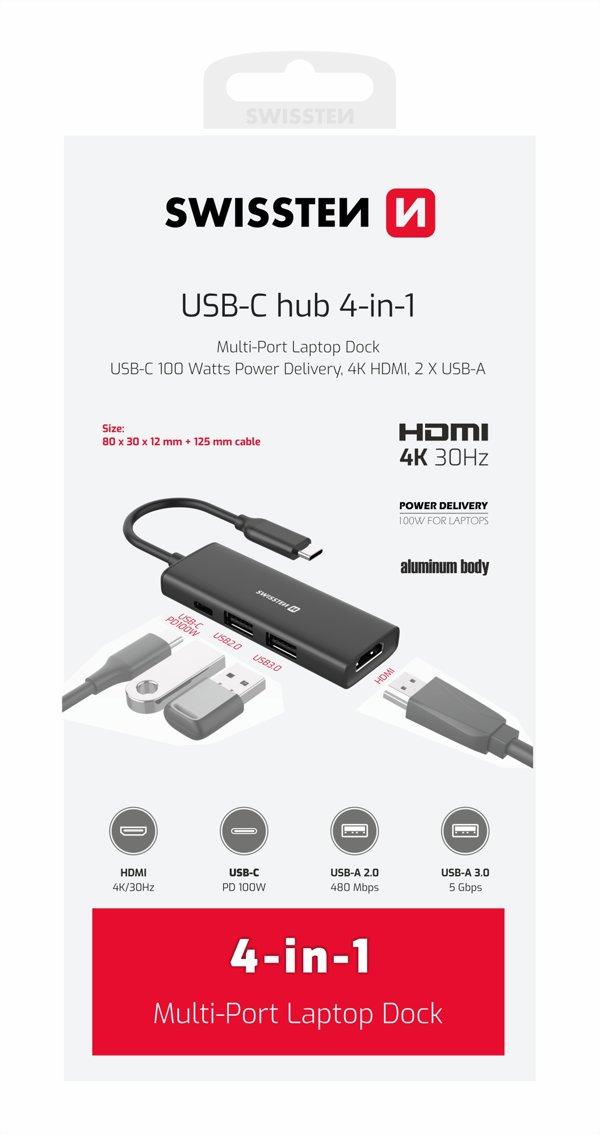 Swissten 4-in-1 USB-C Hub