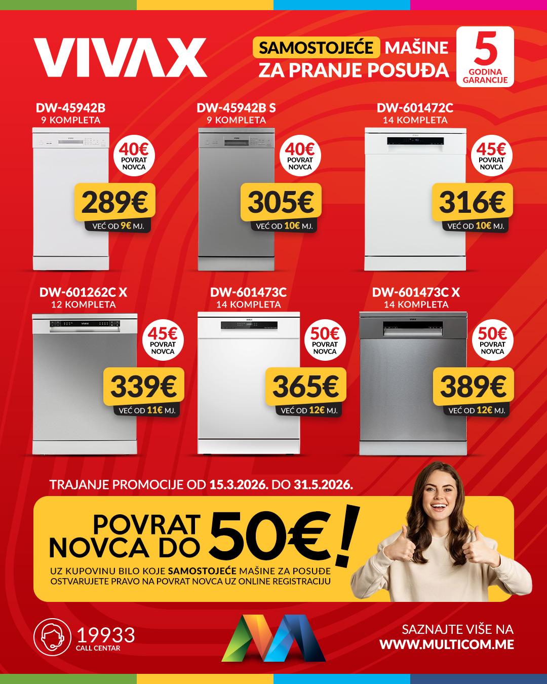 Vivax mašine za posuđe 28.4.