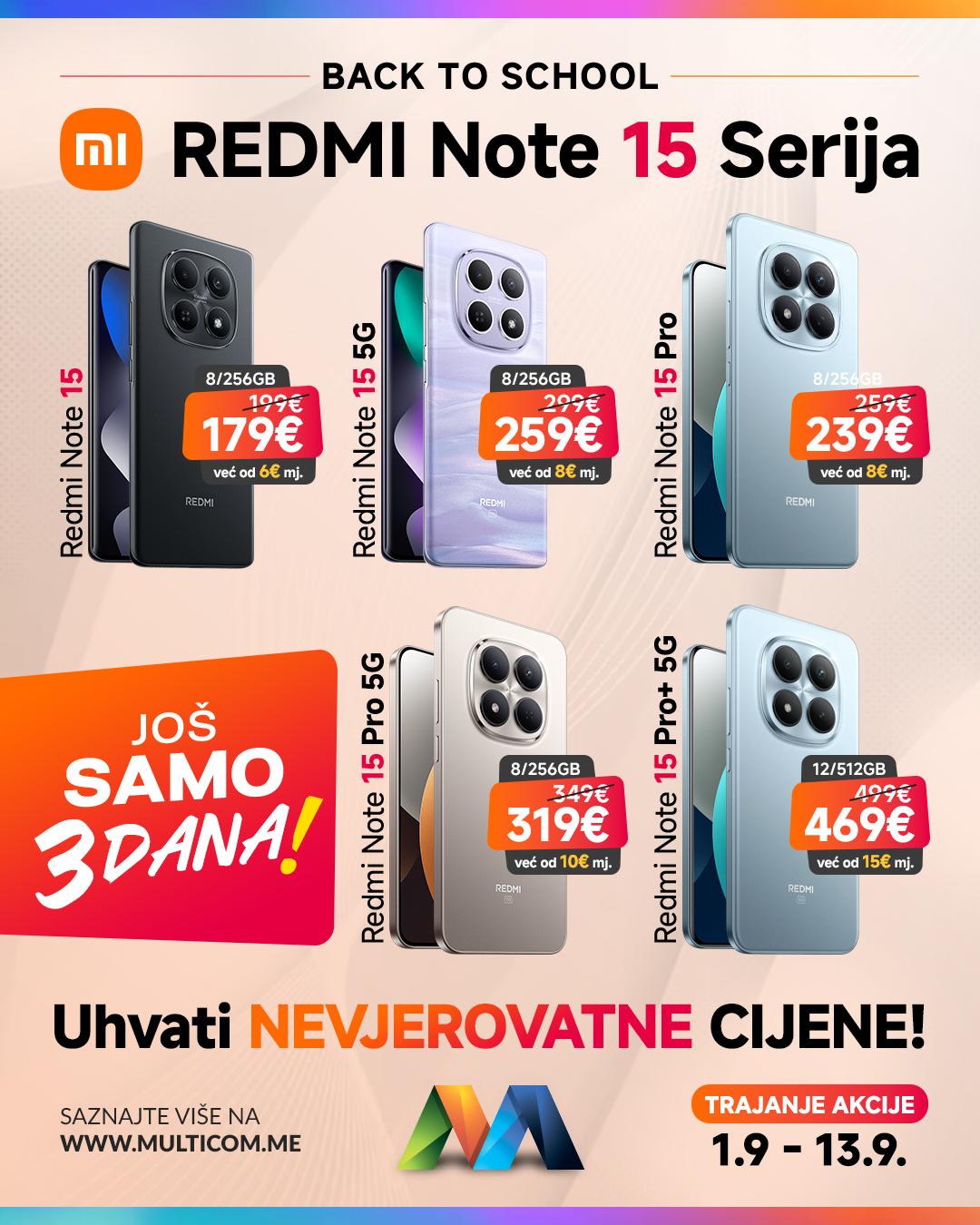 Xiaomi Redmi Note 15 serija