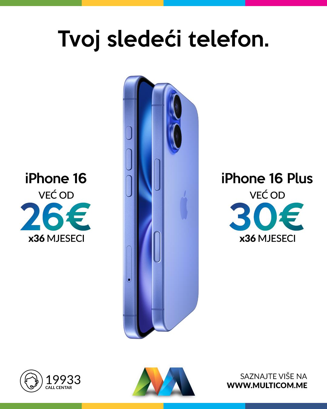 Apple iPhone 16 i 16 Plus