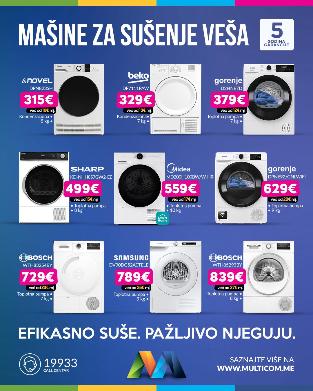 Masine za susenje vesa