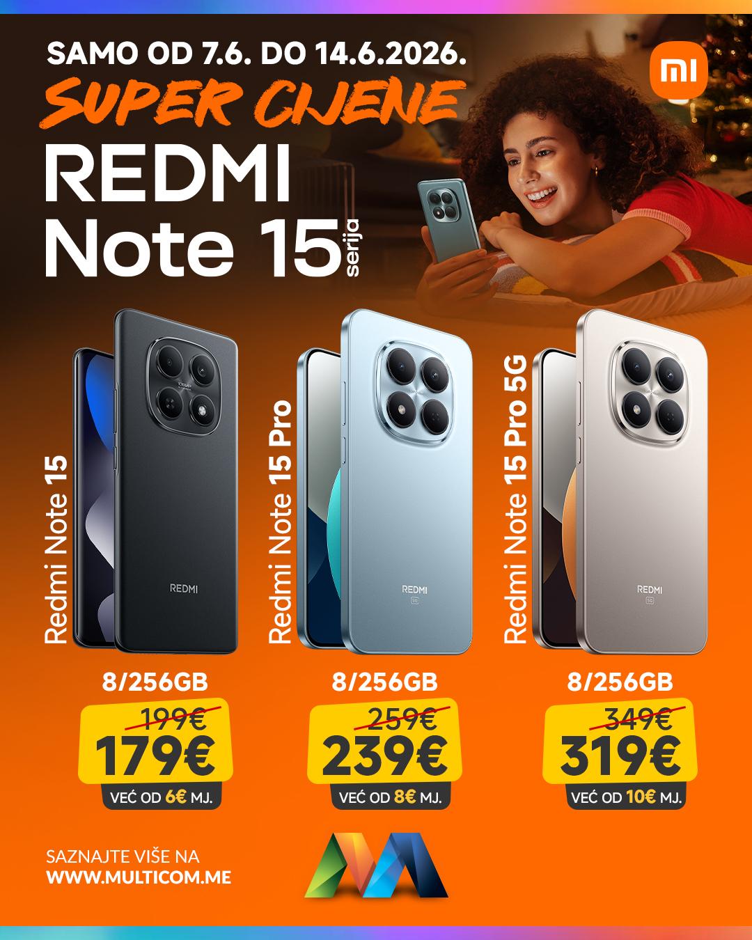 Xiaomi Redmi Note 15 serija promo