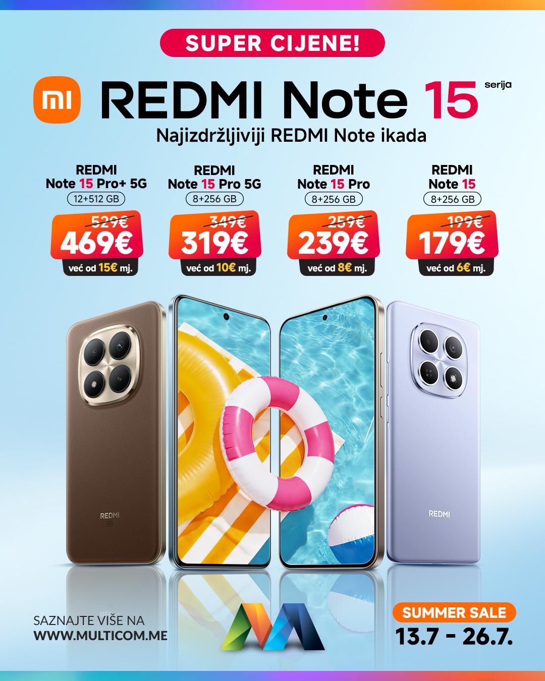 Xiaomi Redmi Note 15 serija