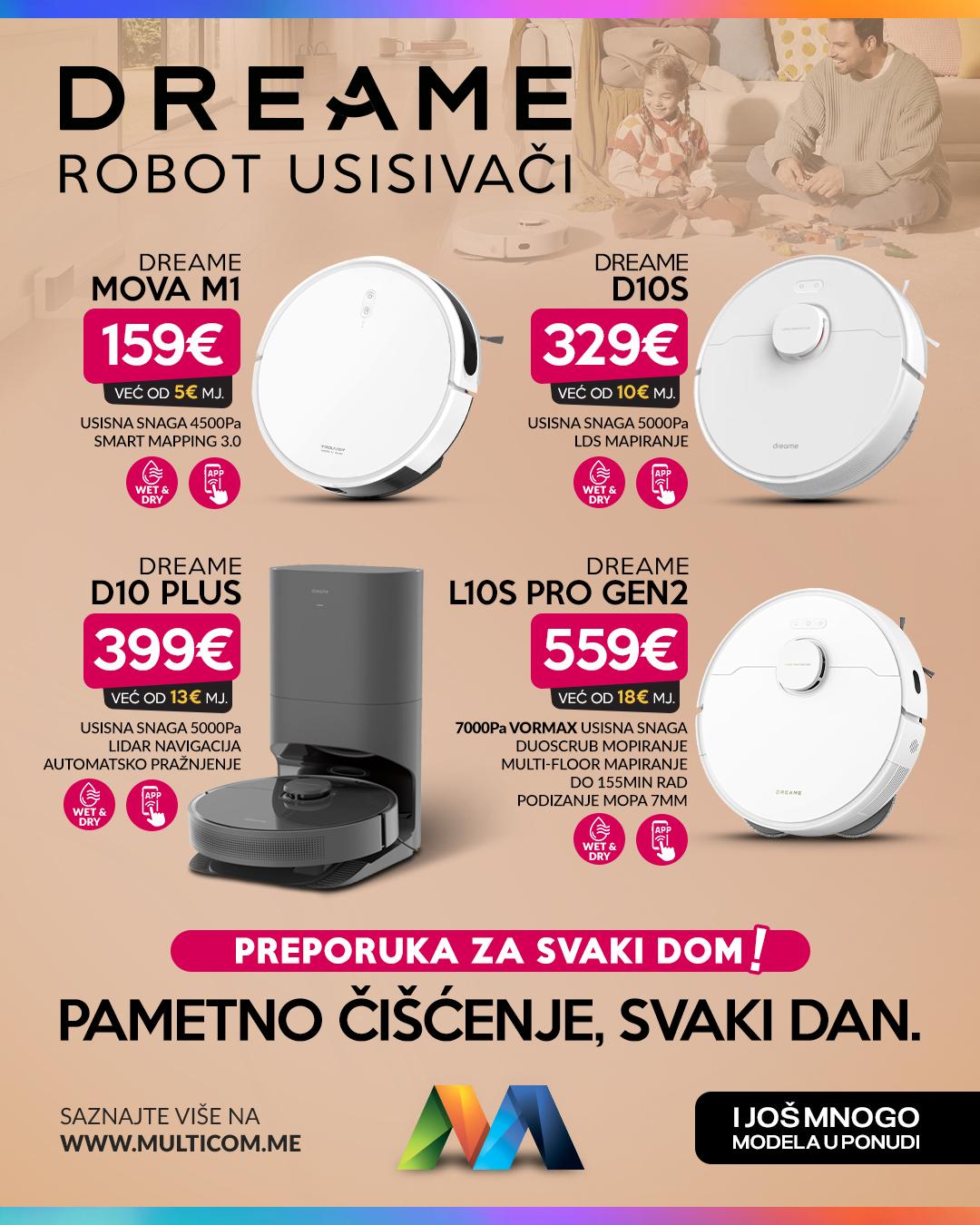 Dreame roboti oktobar 