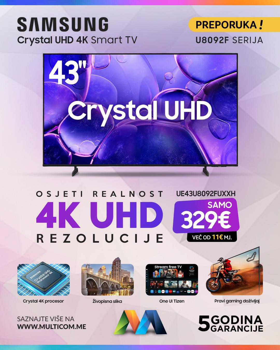 Samsung 4K Smart TV jul 43